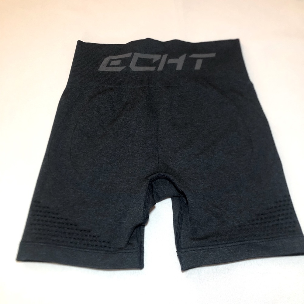 ECHT Arise Series Women's Stretch Bike Shorts Gym High Waist SizeS Charcoal Gray
